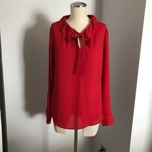 Banana Republic tie front blouse